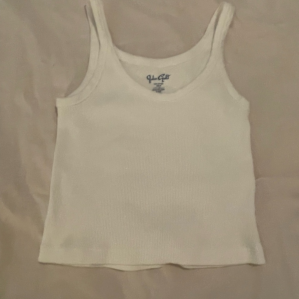 Brandy Melville Cream Fitted Sleeveless Tank Top